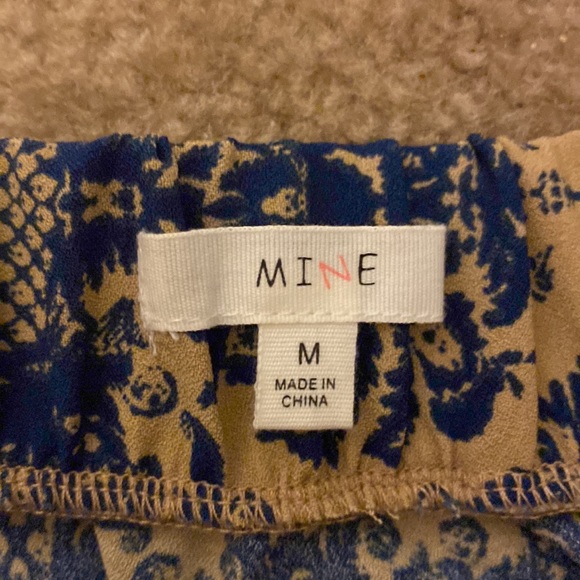 Blue/Tan Mini Skirt - Picture 3 of 5